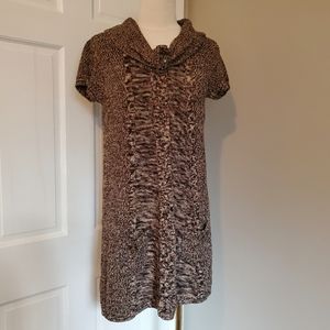 2/$25 Vintage brown cowl shawl neck sweater tunic